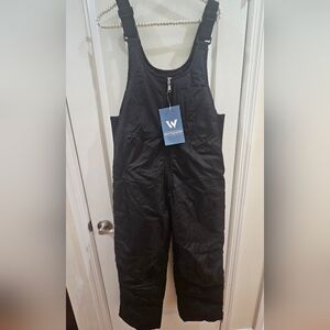 White Sierra Waterprofof Black Ski Bib Overalls